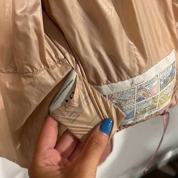 MONCLER Pink Velvet Down Cercis Jacket size 3 - Picture 10 of 14